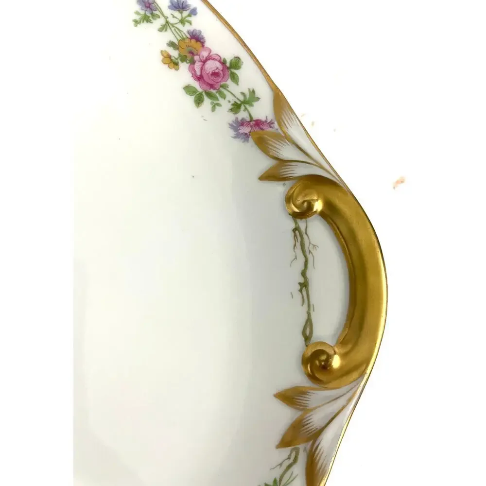 Antique GDA Limoges Oval Serving Platter 17